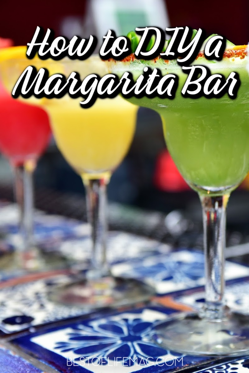 There are many different margarita bar ideas that you can use to build your own DIY margarita bar in or outside of your home. via @amybarseghian