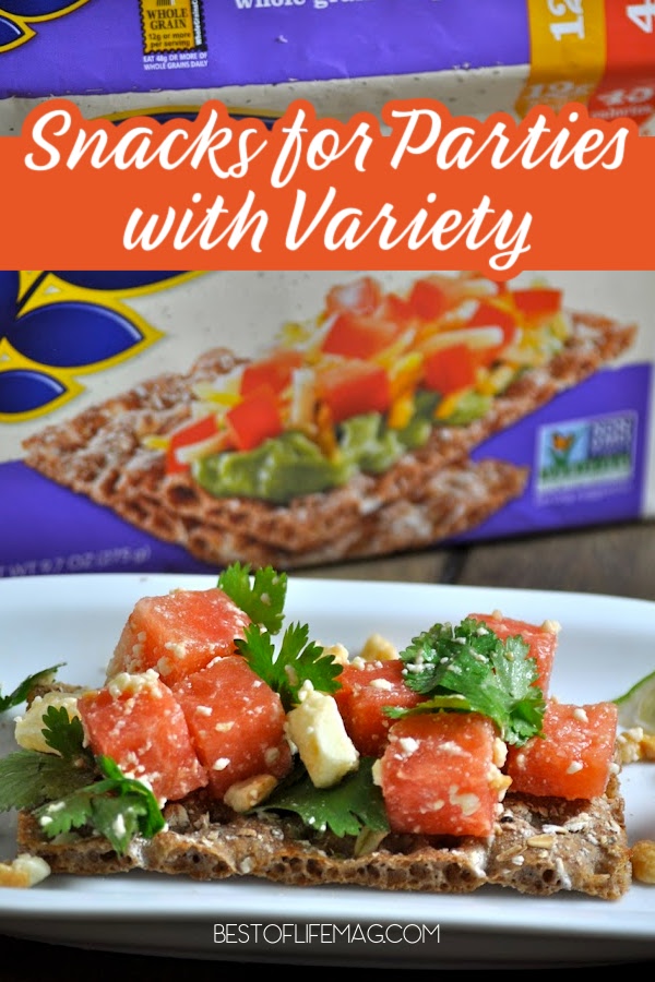 Wasa Crispbread recipes make for perfect snacks and appetizers! Our watermelon and feta salsa, BLT, and avocado spread recipes are delicious and satisfy kids and adults. via @amybarseghian
