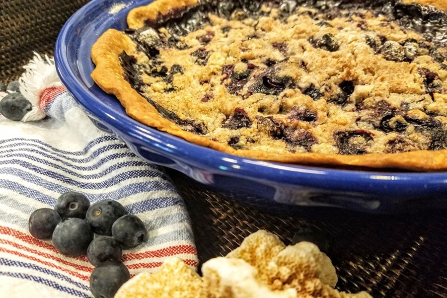 4th of July Party Ideas Dairy-Free Fresh Blueberry Pie Recipe