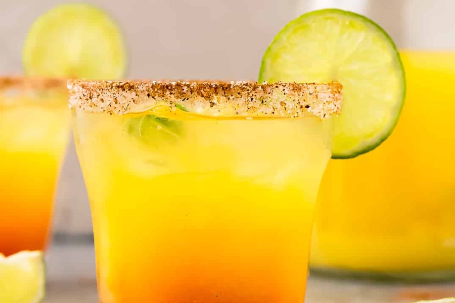 Summer Margarita Recipes Spicy Sunset Margaritas with a Salted Rim
