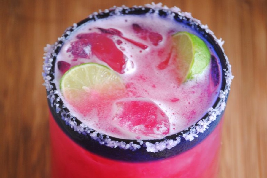 Summer Margarita Recipes Close Up of a Prickly Pear Margarita