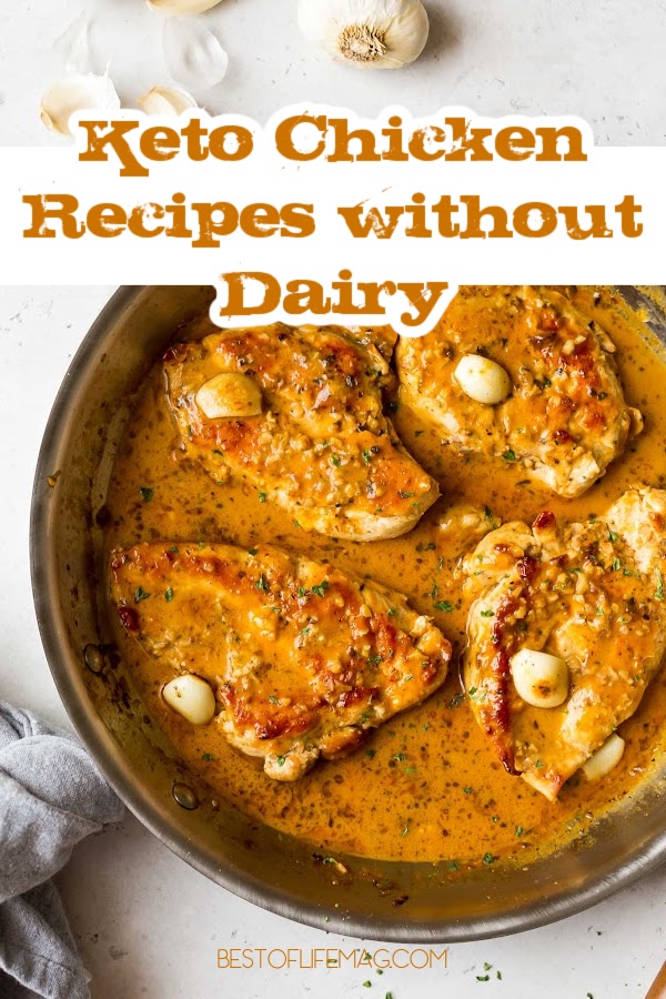 These dairy free ketogenic chicken recipes are amazing meal prep recipes for weight loss meal plans you can easily manage.