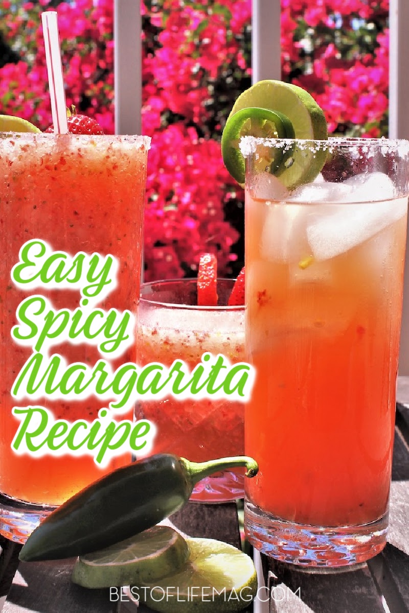 Our strawberry jalapeno margarita recipe on the rocks makes unique margaritas perfect for spring or summer with a kick.