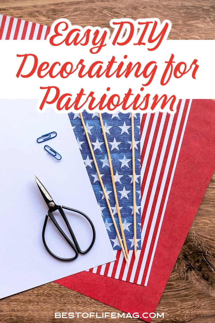 These fun DIY patriotic decorations can help save money while creating beautiful American Flag decorations that show your patriotism. via @amybarseghian
