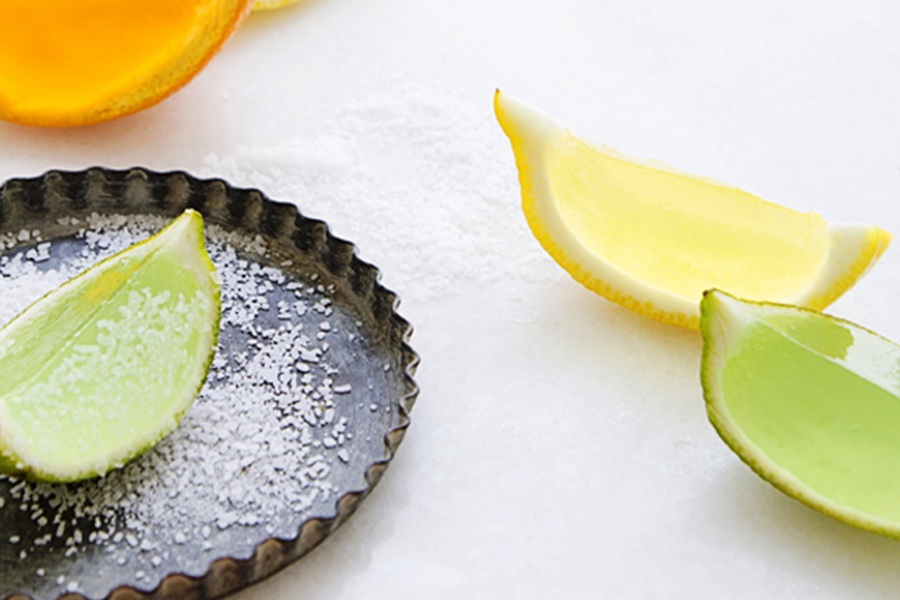 Easy Margarita Jello Shots Cadillac Margarita Jello Shot in Lemon and Lime Rinds