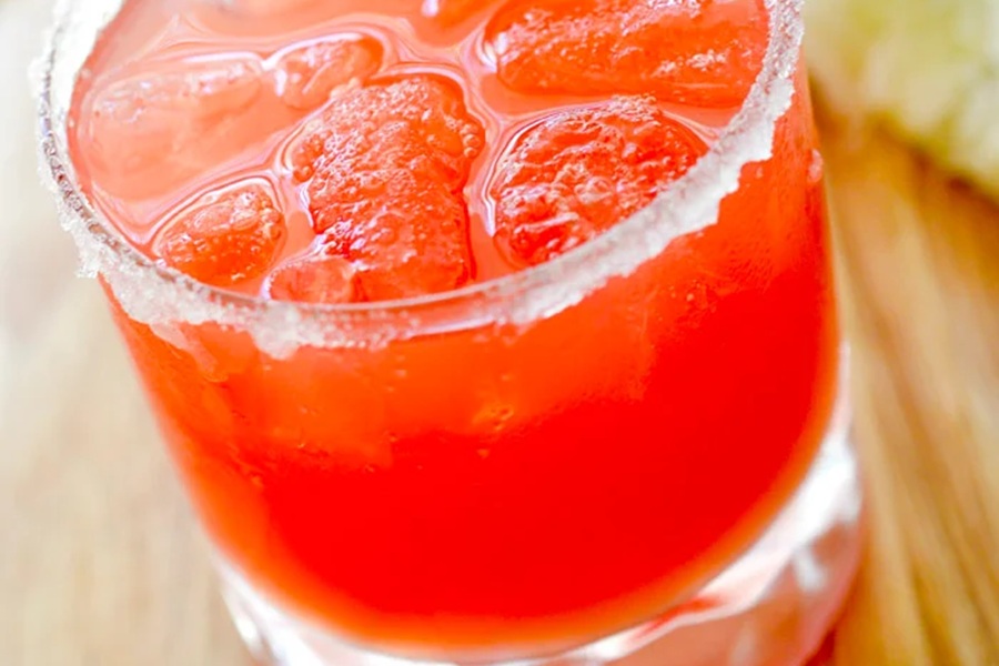 Low Carb Skinny Margarita Recipes Close Up of a Skinny Watermelon Margarita