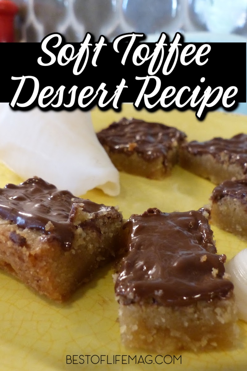 This toffee bars recipe is super soft and a guaranteed hit for everyone in the family! Soft toffee with warm chocolate on top - yum! Toffee Bar Recipe | Best Toffee Bar Recipe | Easy Toffee Bar Recipe | How to Make Soft Toffee Bars | Best Dessert Recipe | Easy Dessert Recipe | Party Recipes | Dessert Recipes for Parties | Desserts for a Crowd via @amybarseghian
