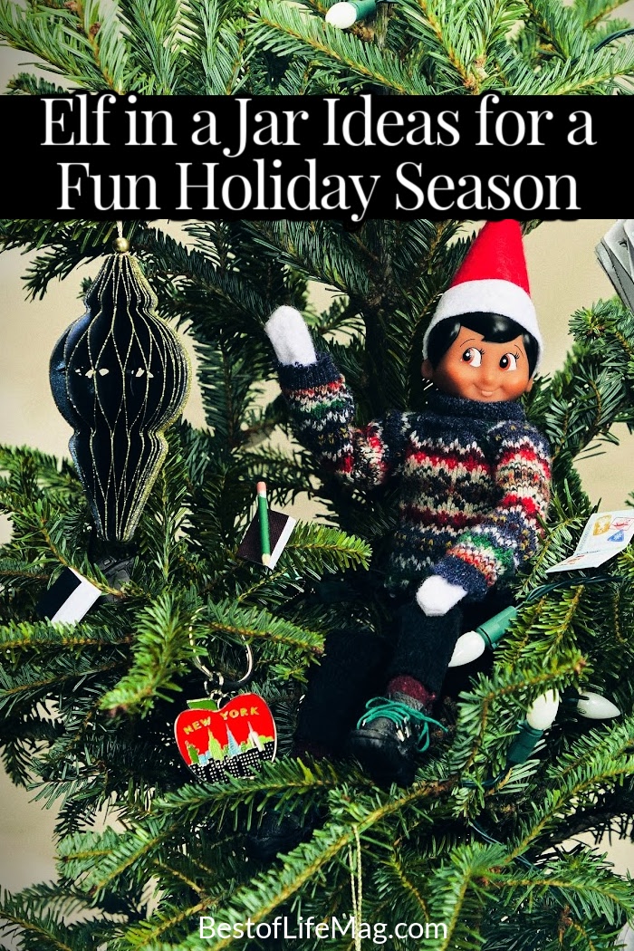 Letting your child spend a day with Elf on the Shelf in a jar will easily become the most memorable Elf on the Shelf idea ever. via @amybarseghian