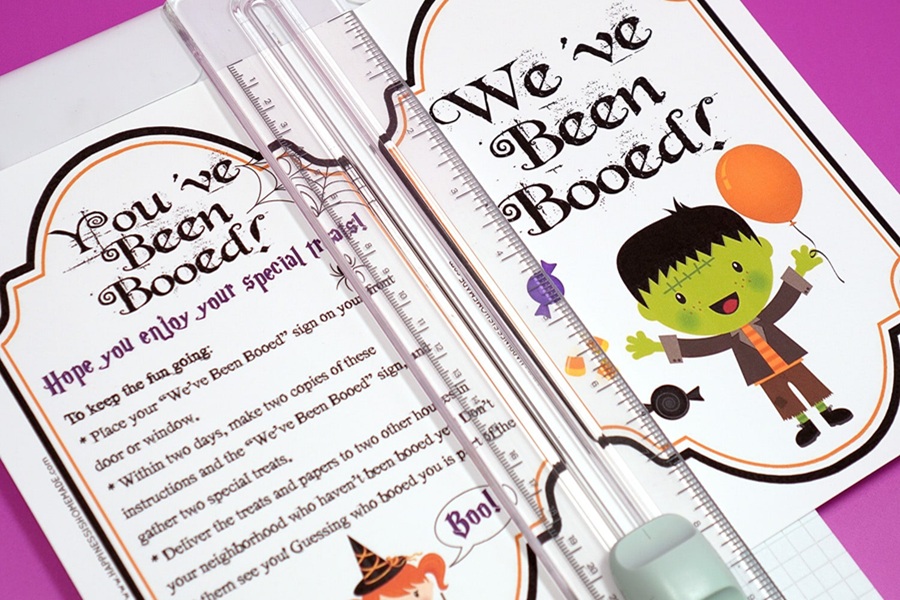 You&rsquo;ve Been BOOed Printable with Little Frankenstein and a Little Witch on Them