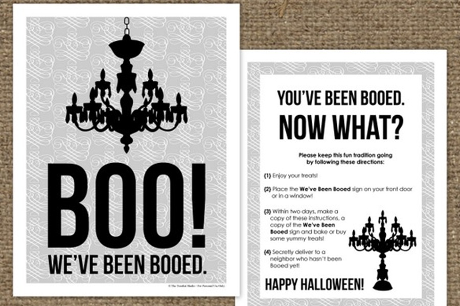 You&rsquo;ve Been BOOed Printables with Elegant Silhouettes on Them