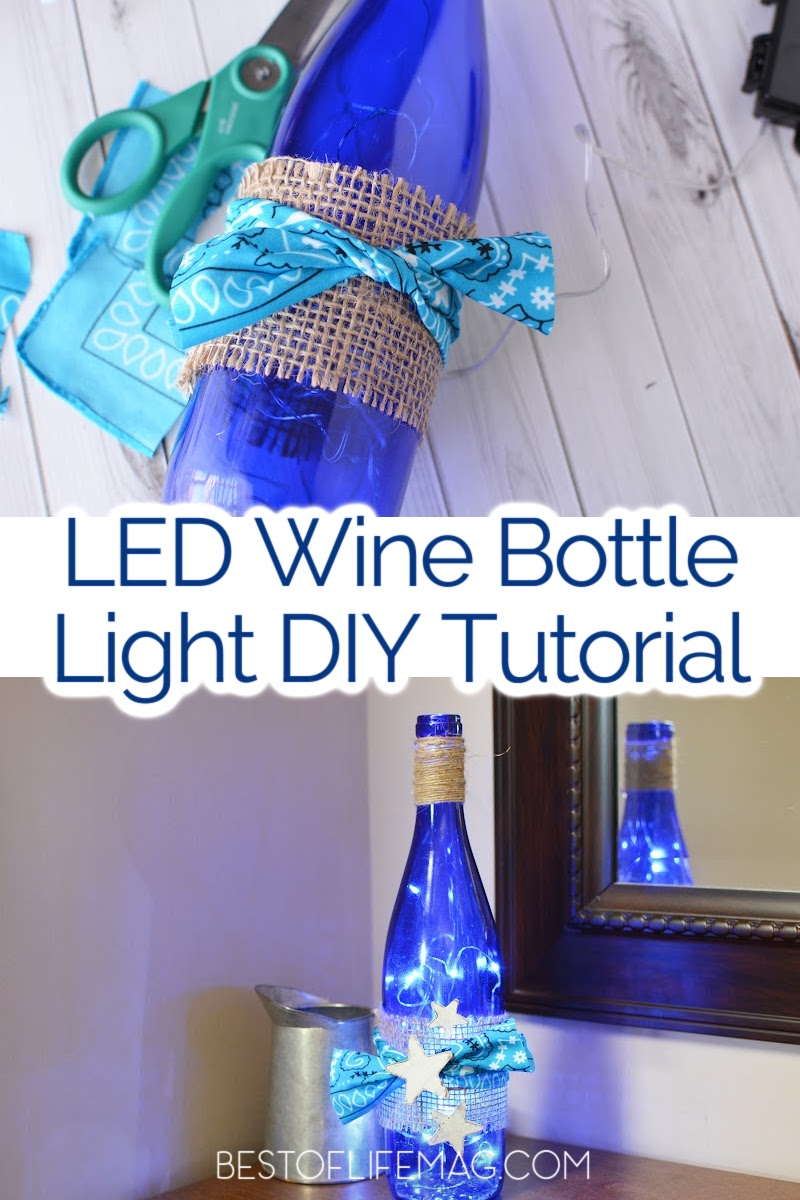 When you learn how to make a DIY Lighted Wine Bottle craft you can turn your love of wine in a display to enjoy all day long. via @amybarseghian