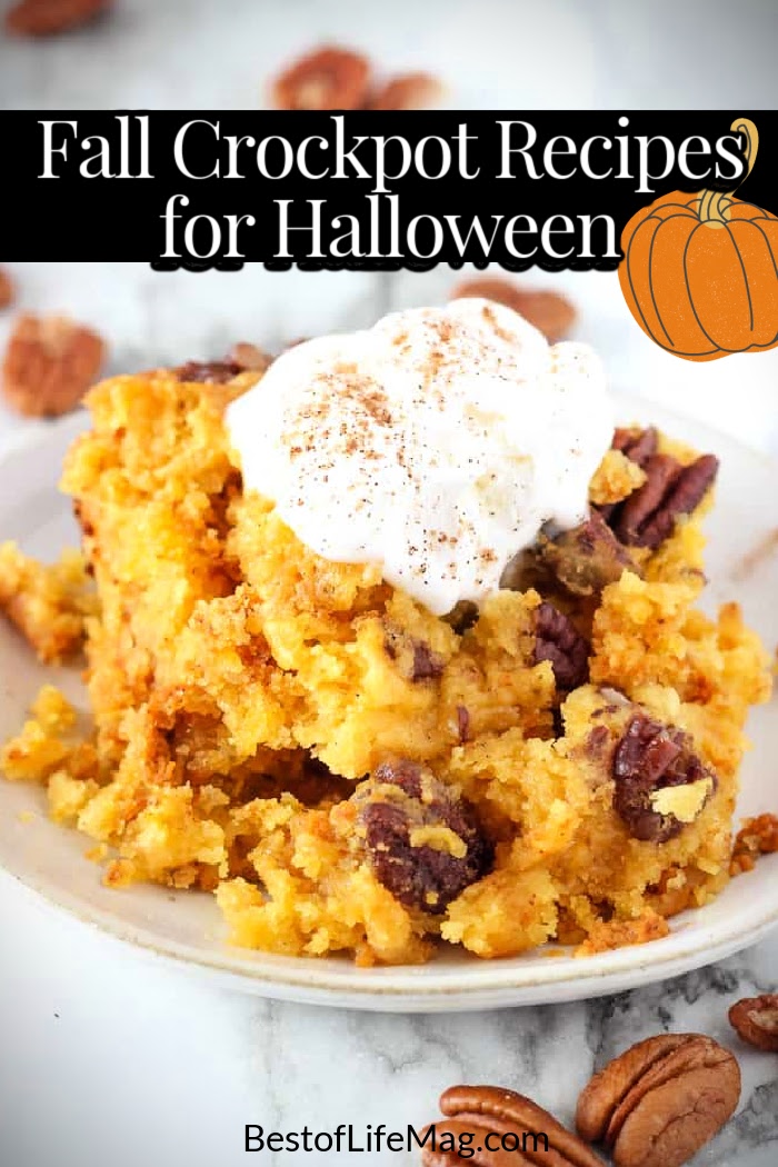 These spooky Halloween crockpot recipes are perfect for a holiday dinner or for Halloween party menus. via @amybarseghian