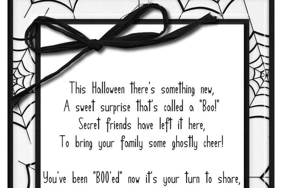 You&rsquo;ve Been BOOed a Black and White Printable with Instructions